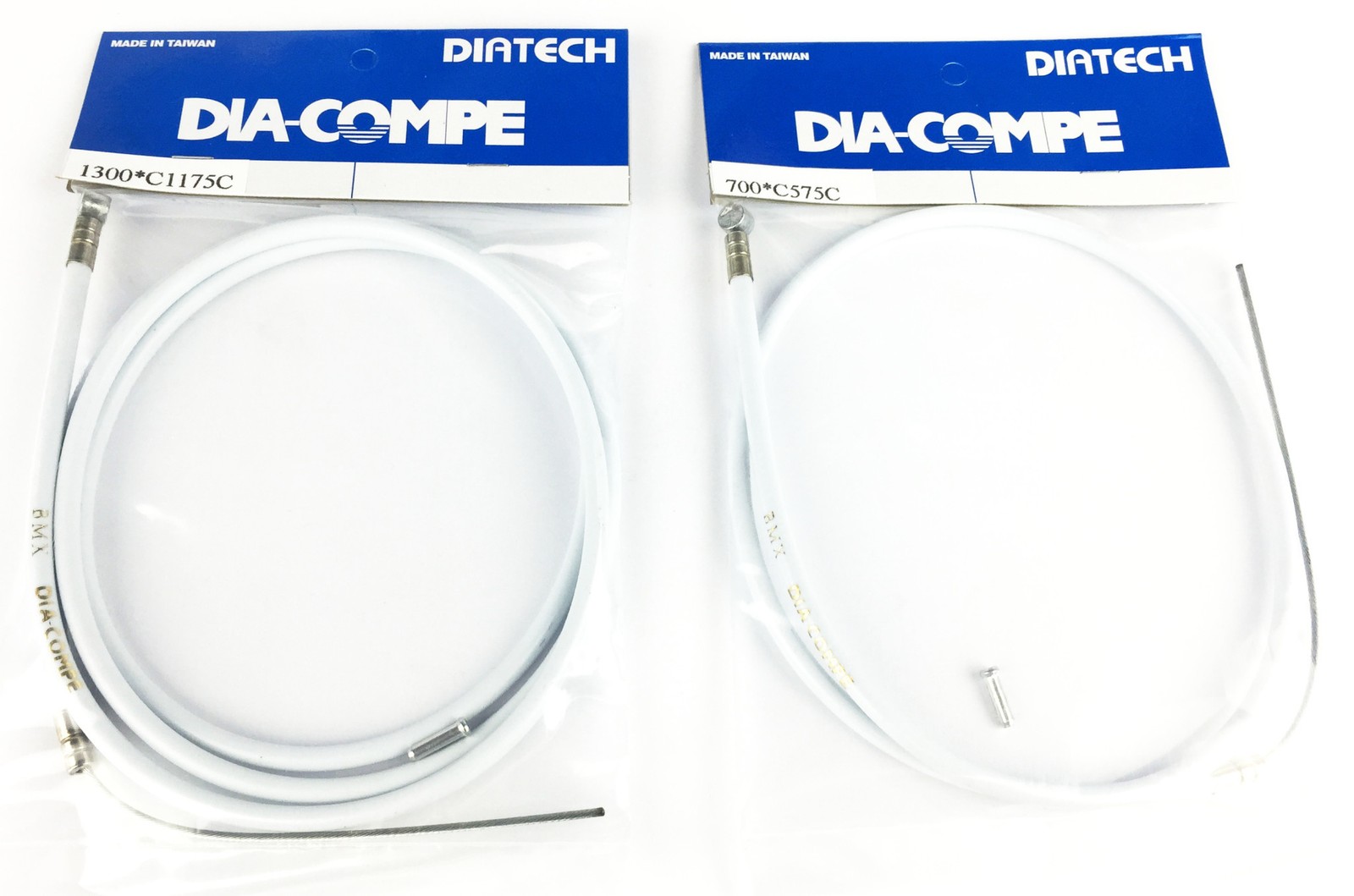 Dia-Compe BMX bicycle brake cable front and rear SET - WHITE