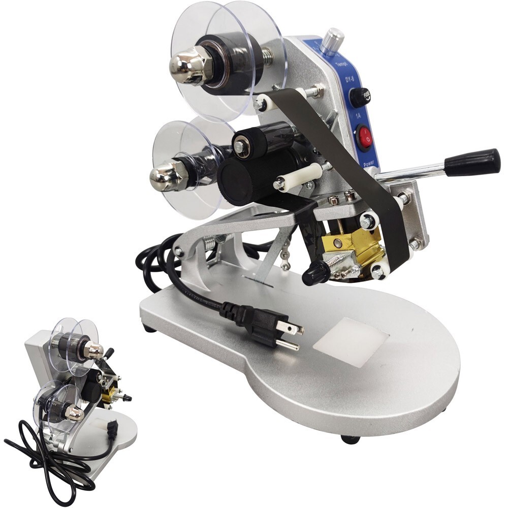 Hot Manual Stamp Ribbon Coding Printer Hot Foil Stamping Date Code Machine 110V