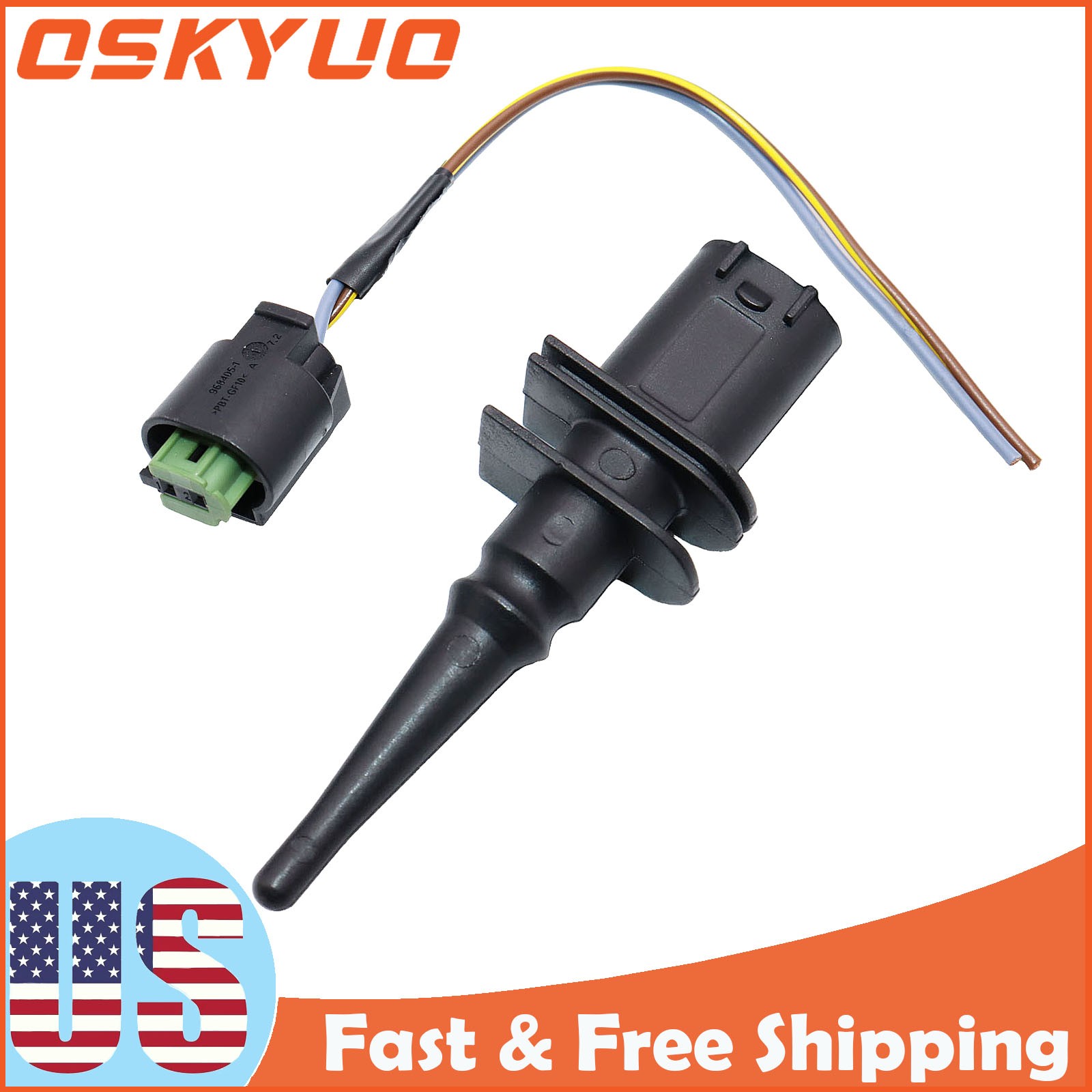 Outside Ambient Air Temperature Sensor &Connector For BMW Land Rover Mini Cooper