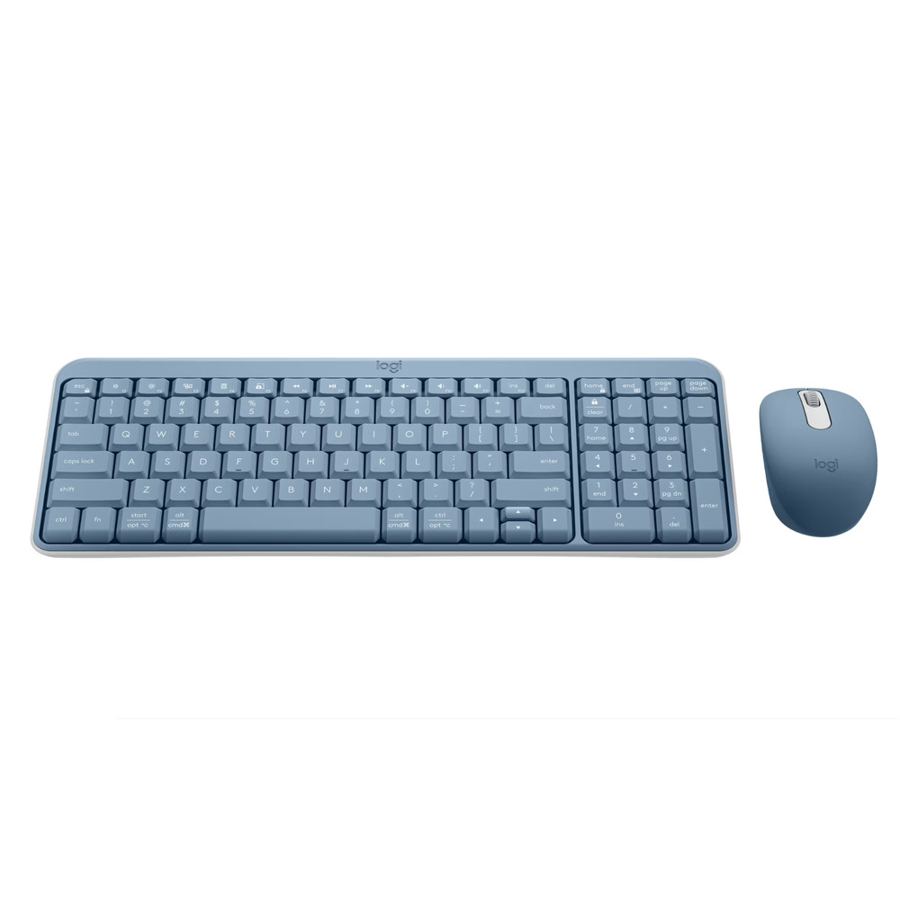 Logitech Compact Bluetooth Keyboard & Mouse Combo - Blue/Gray