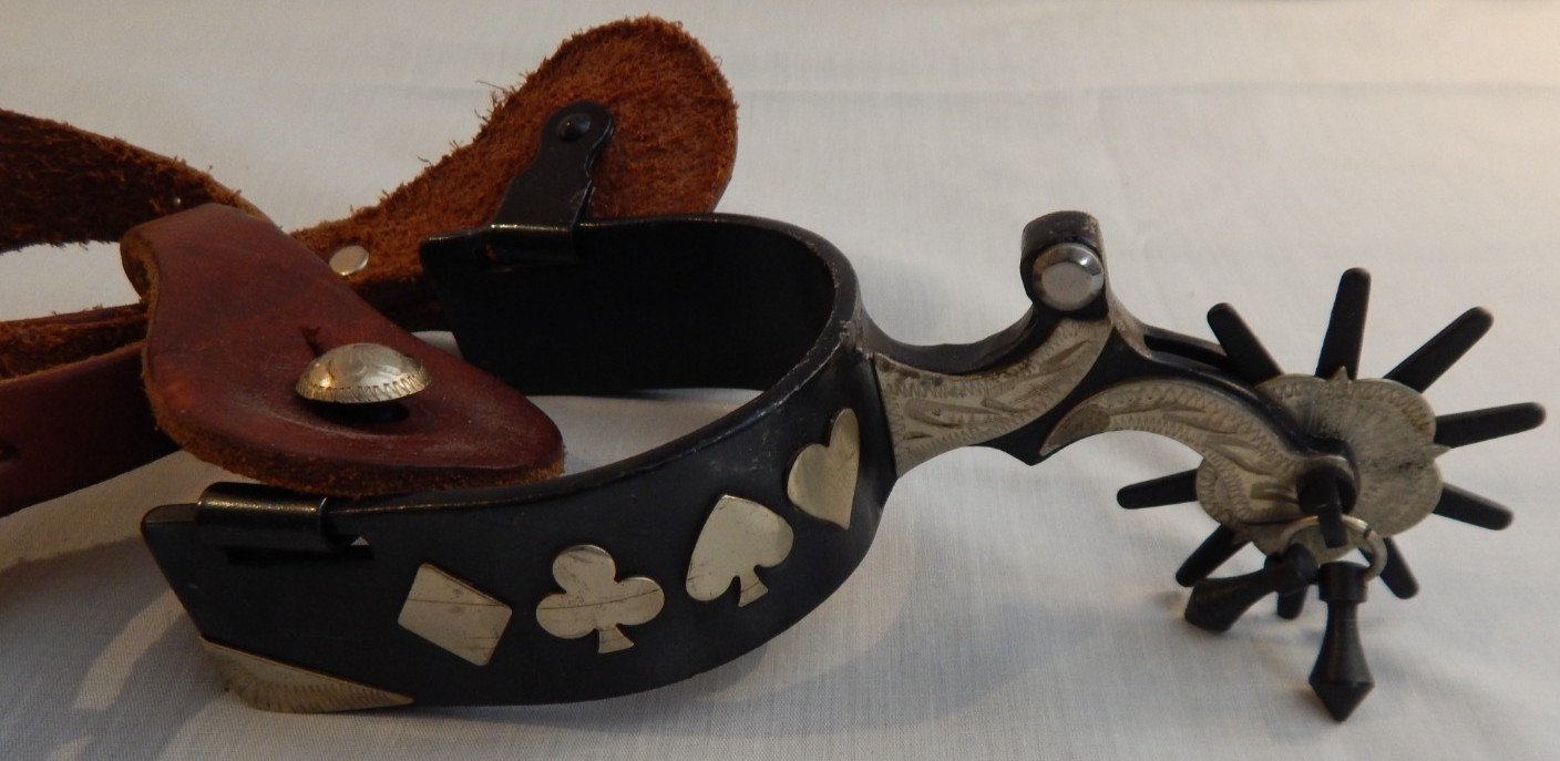 Vintage Playing Card Suit Cowboy Western Spurs - 3