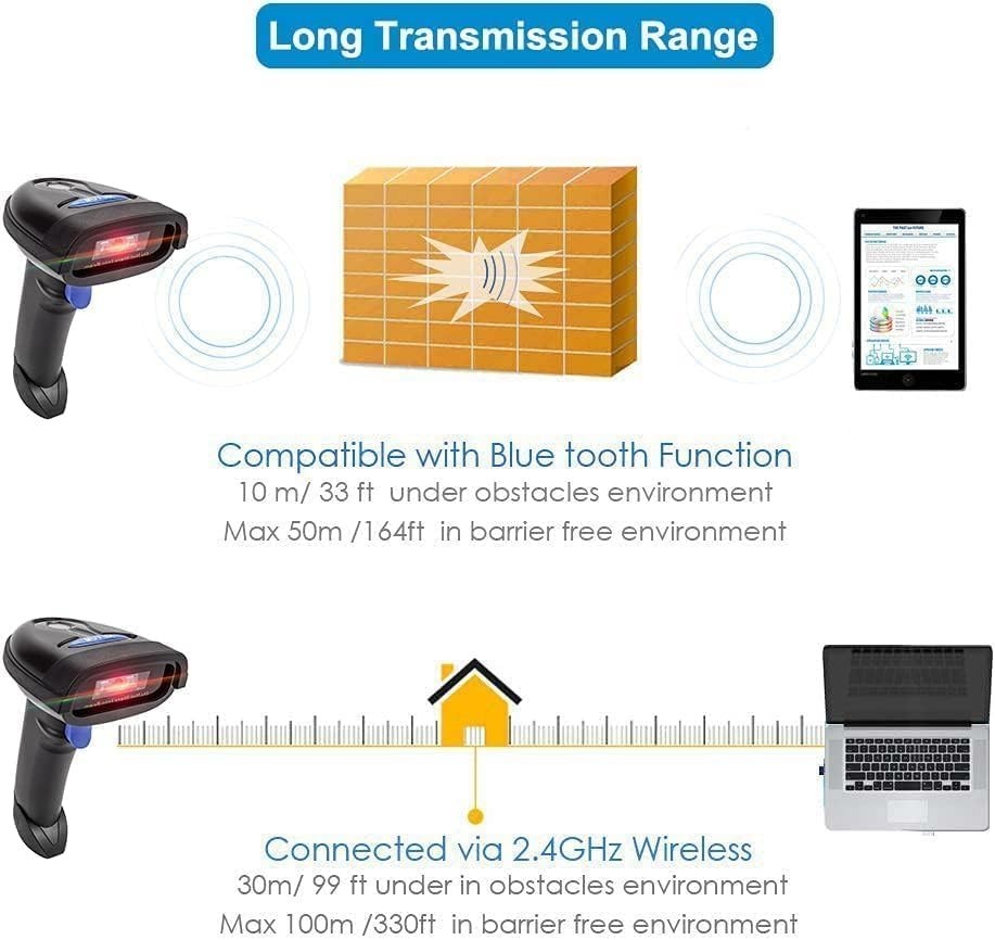 Multi-Mode Bluetooth Barcode Scanner for Quick & Efficient Inventory Management
