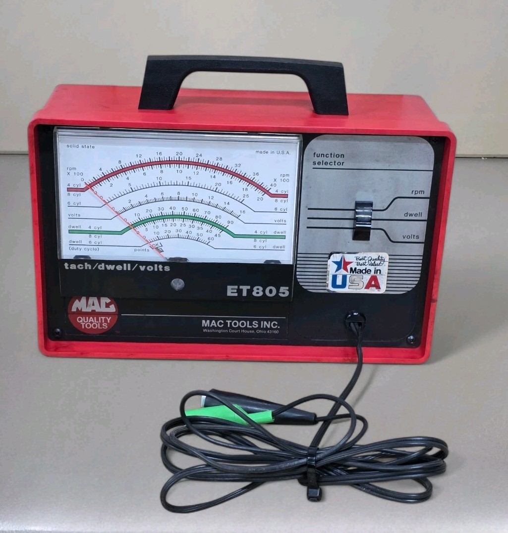 Vintage Mac Tools ET-805 Voltage RPM Dwell Analyzer Tester ET805
