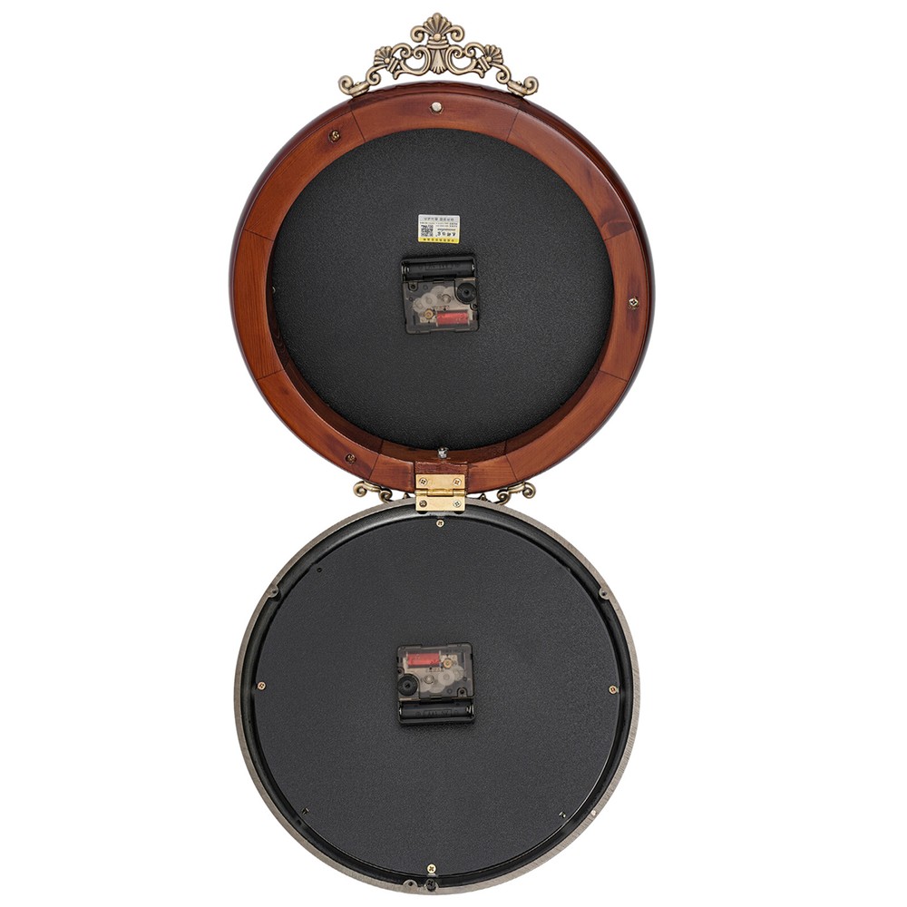 Unique Wooden Wall Clock Quartz Clock Silent Clock Non-Ticking Double Sided