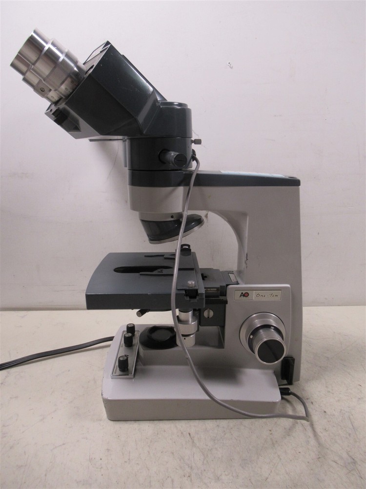 AO American Optical One-Ten Microstar Dual Head Binocular Laboratory Microscope