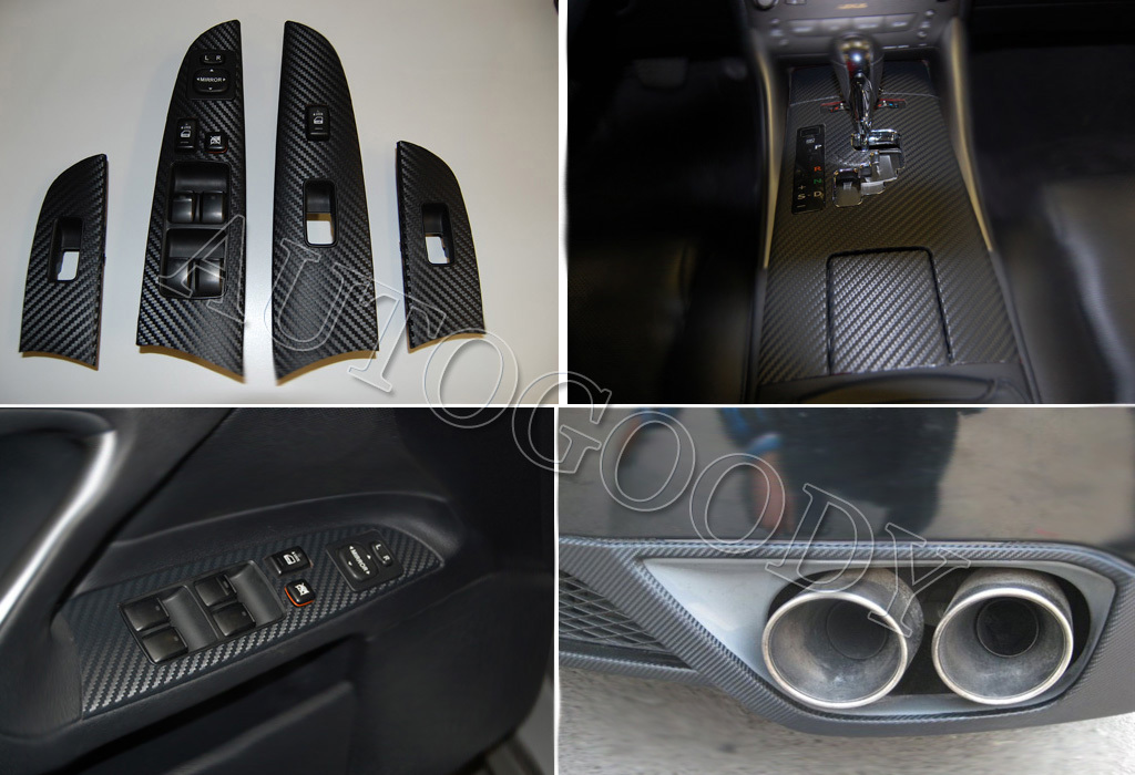 12" x 60" Black Carbon Fiber Vinyl Film Wrap 3D Bubble Free Air Release 1ftx5ft