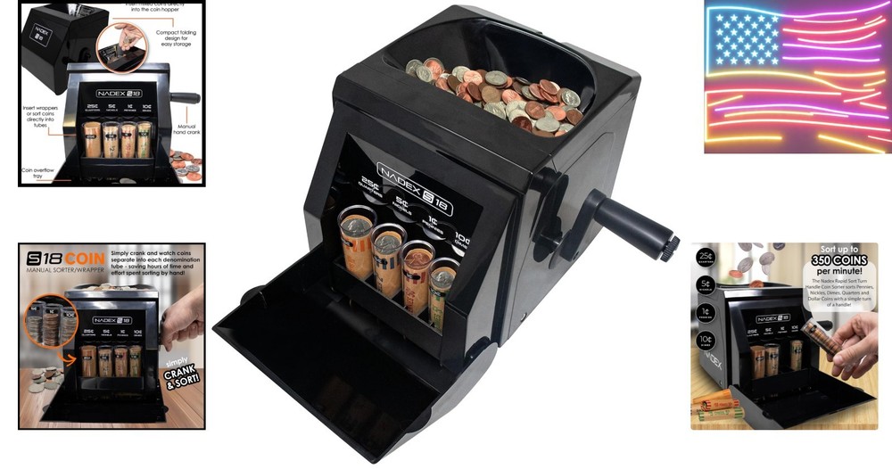 S18 Manual Coin Sorter and Wrapper