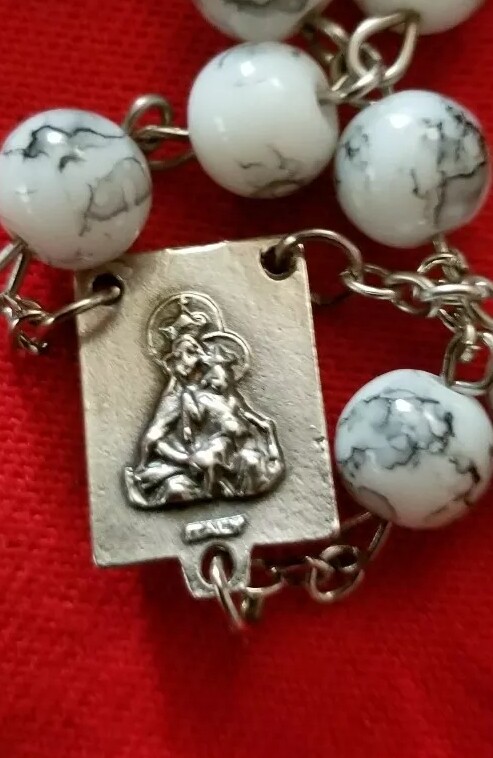 CATHOLIC ROSARY PRAYER BEADS CRUCIFIX From ITALY NEW
