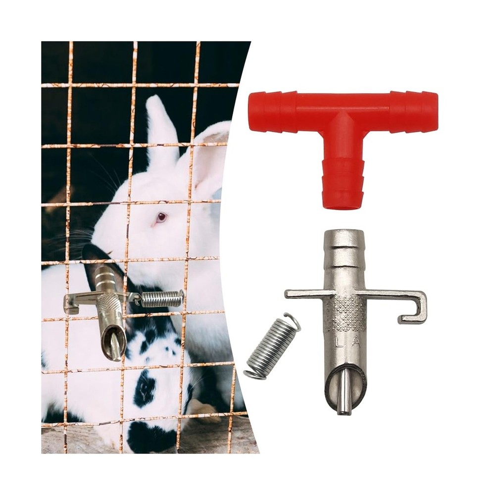Automatic Rabbit Waterer Drinker Feeder 30sets for Poultry Rats Gui... Fast Ship