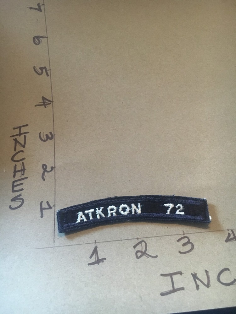 US NAVY SHOULDER STRIP TAB rocker PATCH Atkron 72