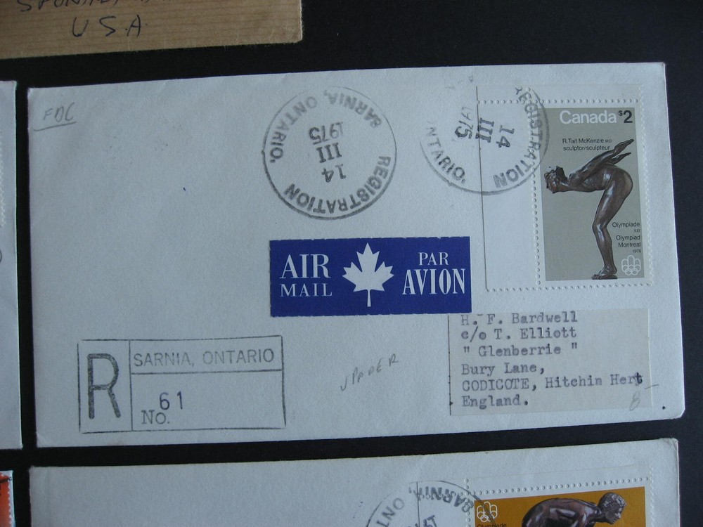 Canada 5 old registered covers
