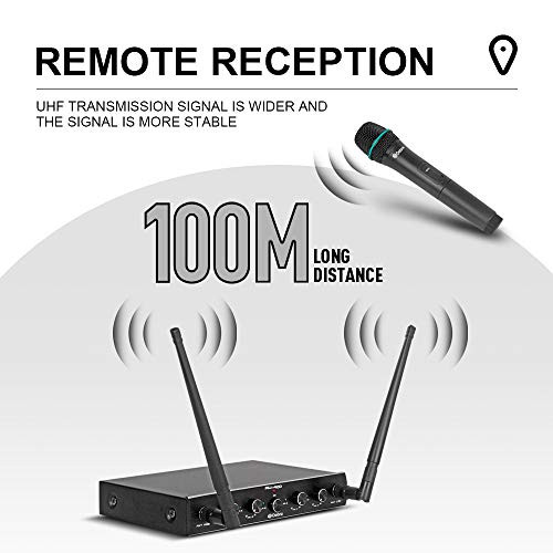 Debra Audio Pro UHF 4 Channel Wireless Microphone System with Cordless