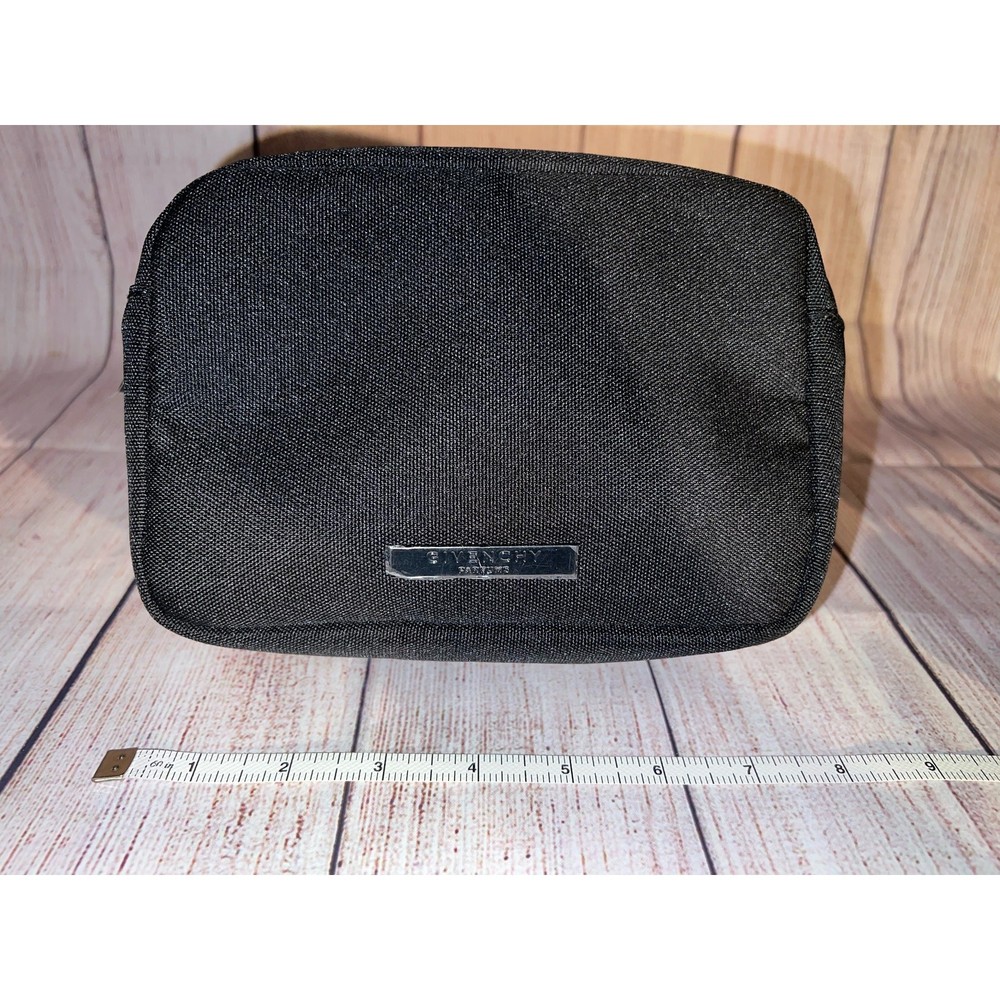 GIVENCHY Parfums Black Small Makeup Cosmetics Bag Brand NEW