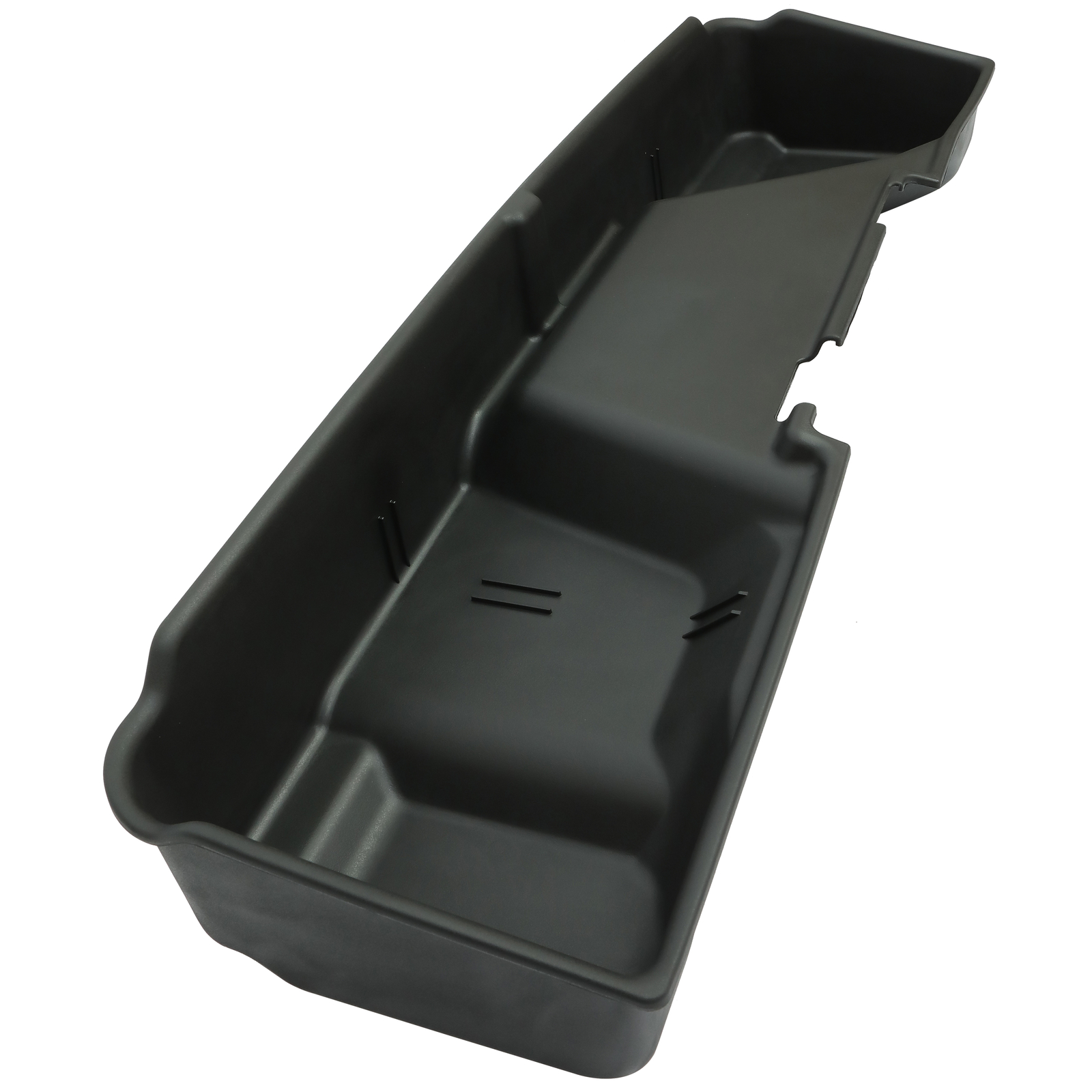 Black Under Seat Storage Box For Chevy GMC Silverado Sierra Extended Cab 2007-13