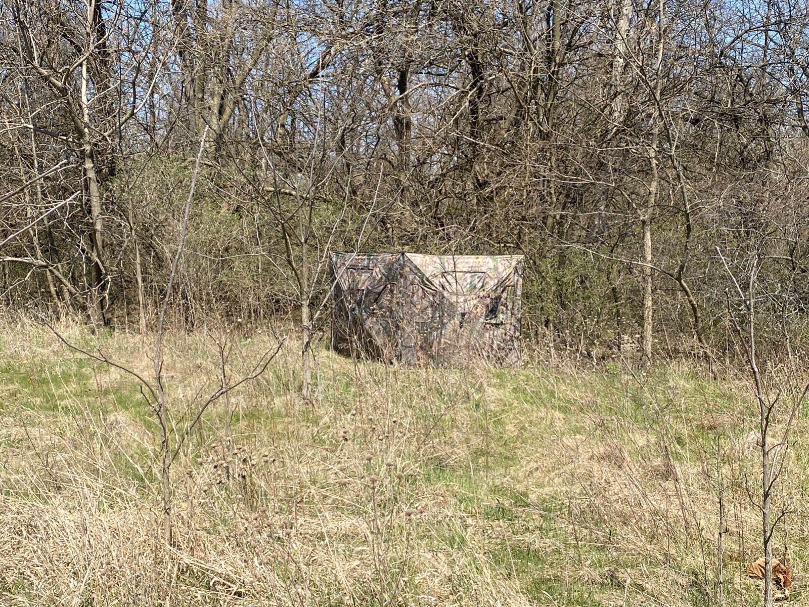 Turkey Hunting Blind Real Tree Camo Portable 2 Sided Hub Panel Stake Out Deer