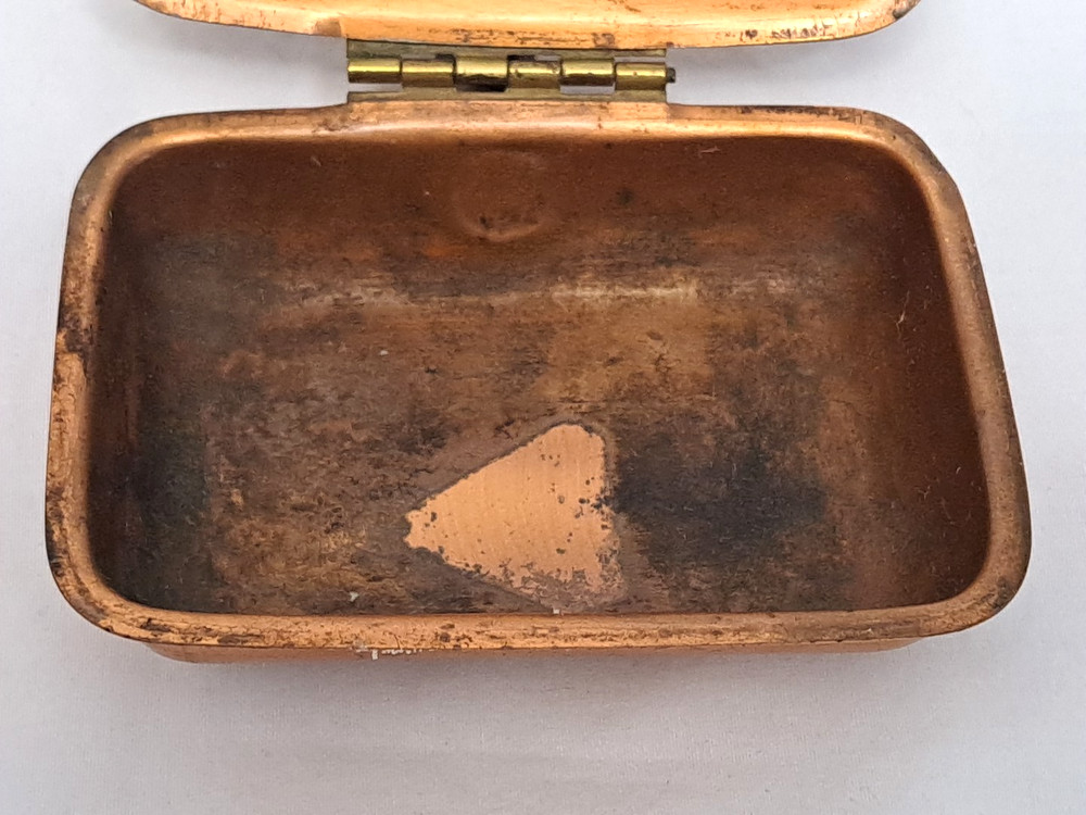 Vintage Coppercraft Guild Silent Buttler Crumb Catcher Solid Copper Wood Handle