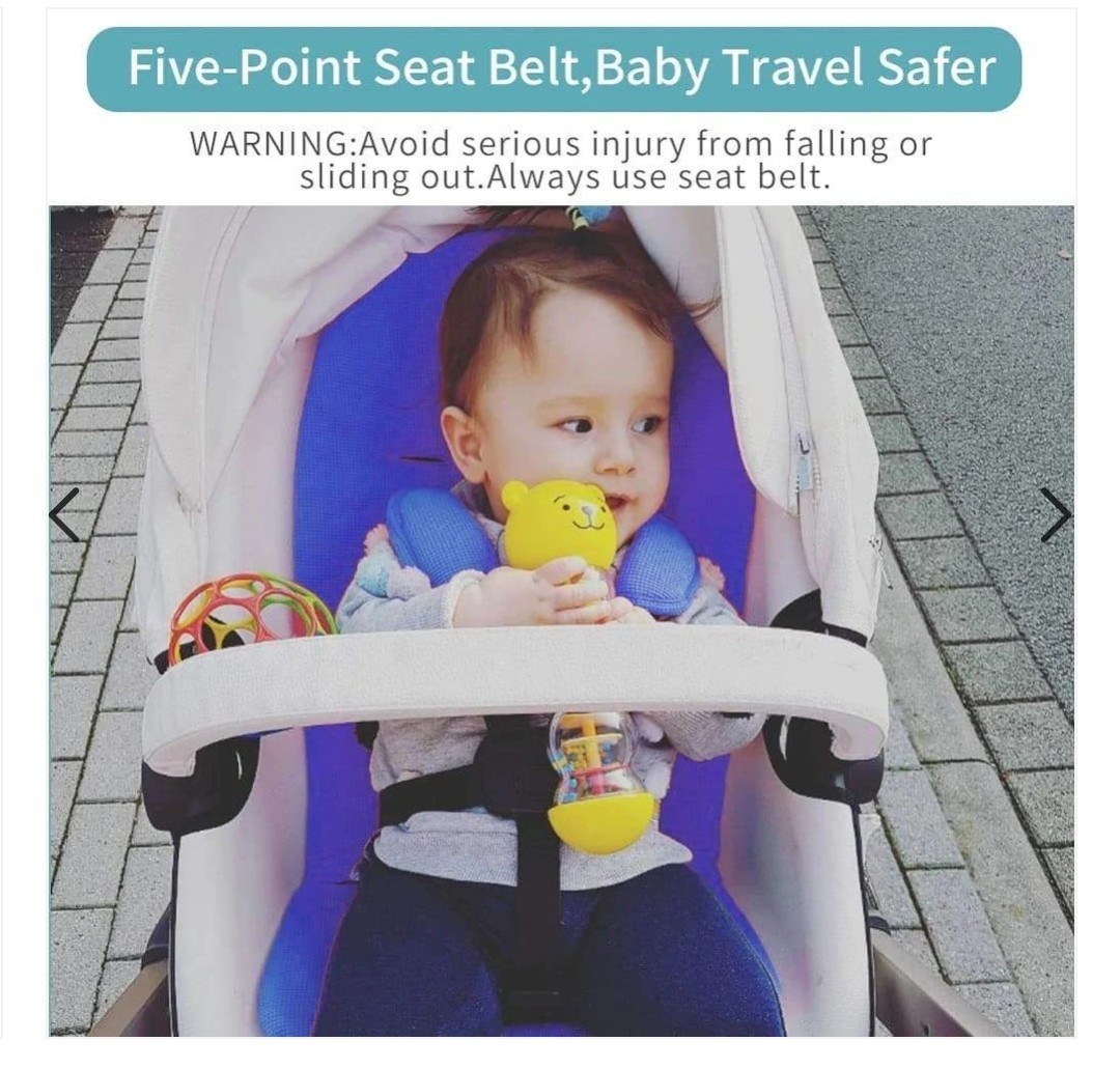 Hot Mom 2-in-1 Baby Stroller Grey with 360° rotation PU leather New