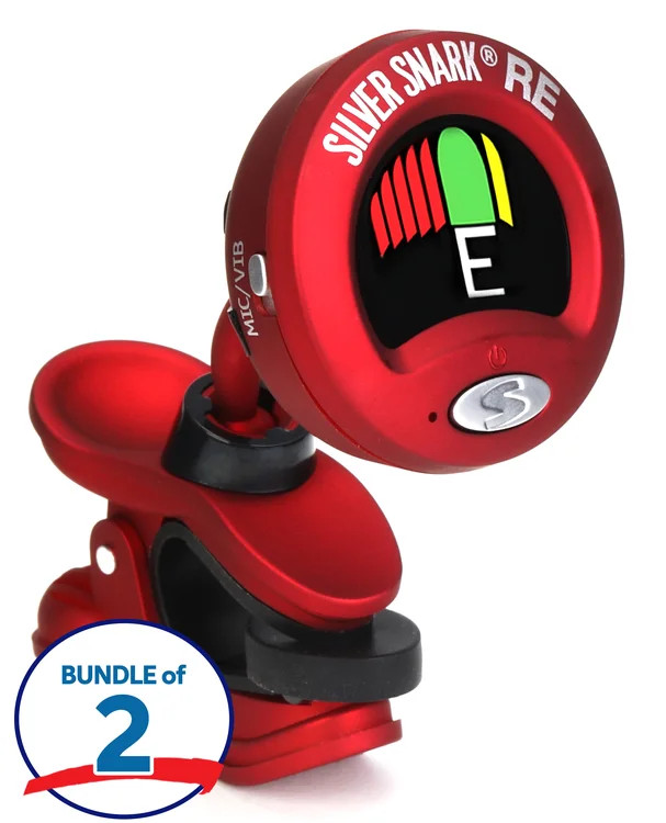 Snark Silver Snark Chromatic Tuner - Red (2-pack)