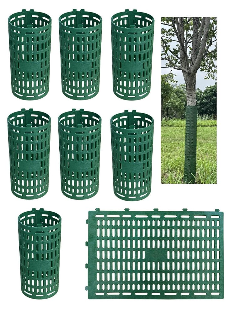 Splicable Tree Trunk Bark Protector Guards Breathable Wildlife Protect 8 PCS