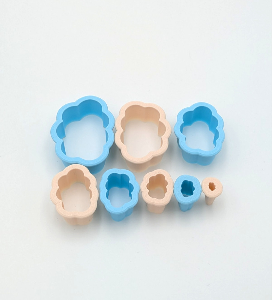 Cloud Clay Cutter Shape Set ~ Polymer Crafting Tool ~ Stackable Outline