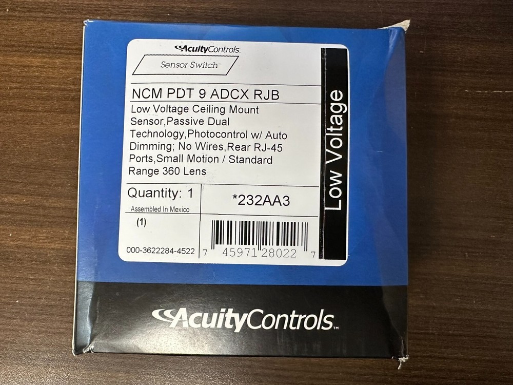 Acuity Brands Low Voltage Ceiling Mount Sensor - White (NCM PDT 9 RJB)