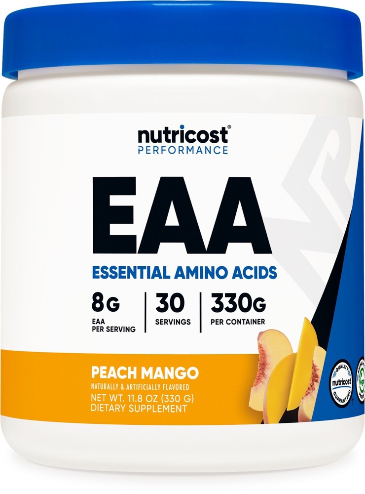 Nutricost EAA Powder 30 Servings (Peach Mango) - Essential Amino Acids