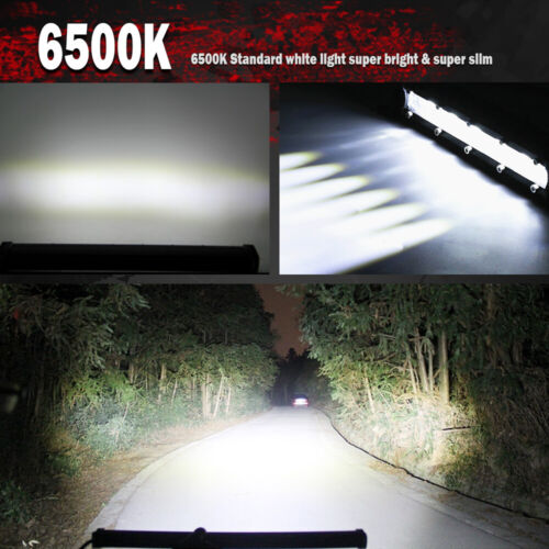 8 INCH SLIMEST LED Light Bar Spot Beam Fog Snow Lamp for Truck 4WD UTV SUV ATV