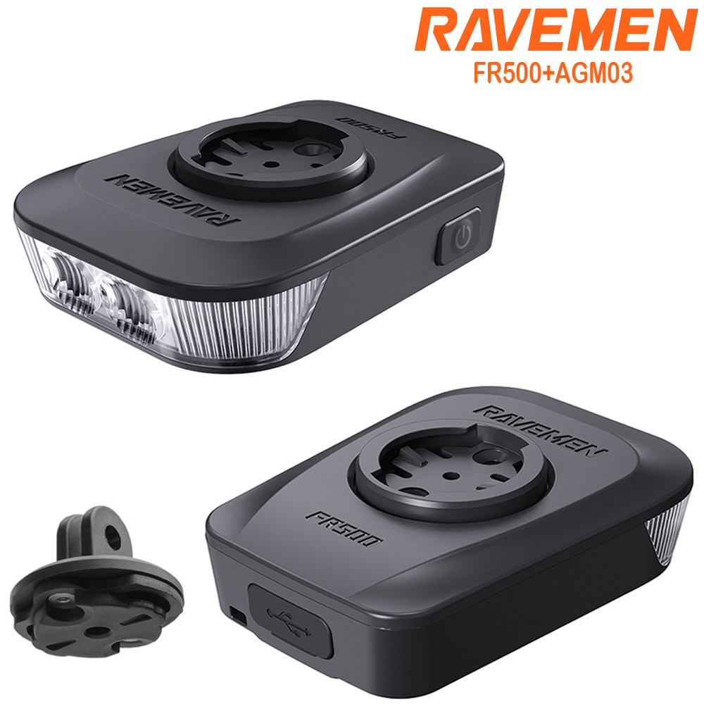 RAVEMEN FR500 Bike Head Light For Garmin Wahoo GPS Bicycle Front Lamp With AGM03