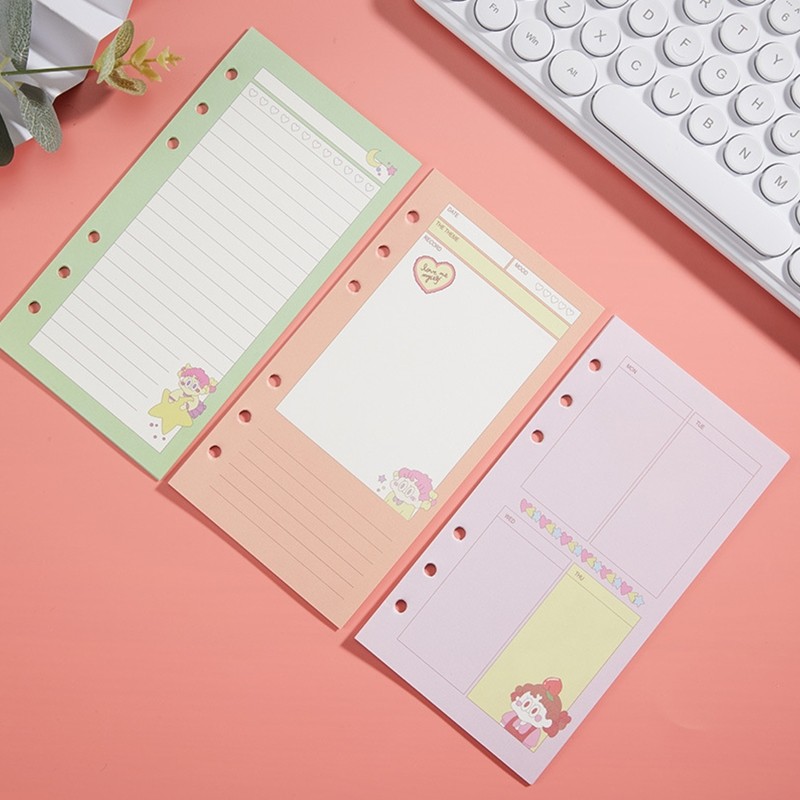 A6 Refill Papers for A6 Loose-leaf Notebook A6 Binder Planner Journal 80 Sheets