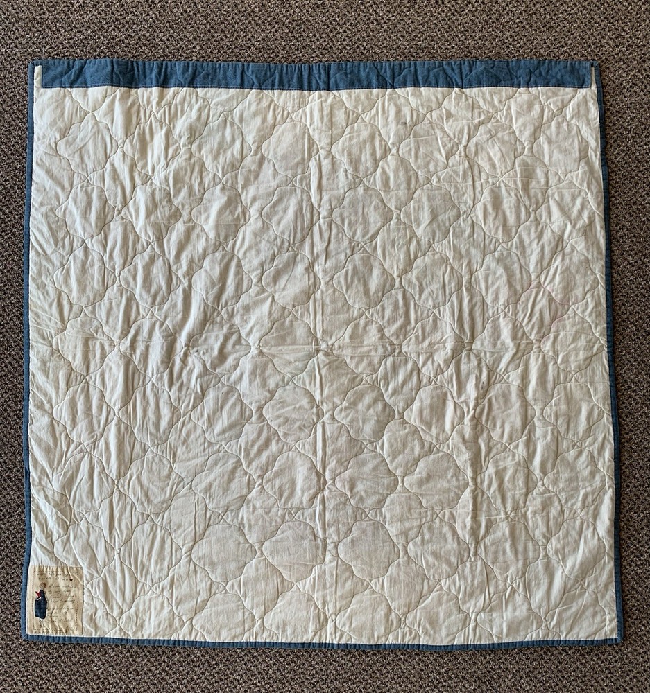 Handmade Quilt Throw / Wall Hanging /Drapery Panel 51x52” Signed + Dated 2002