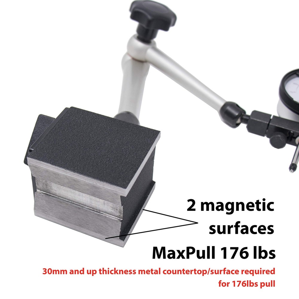 Clockwise Tools Dial Indicator with Magnetic Base Holder Stand, DIMR-0105...