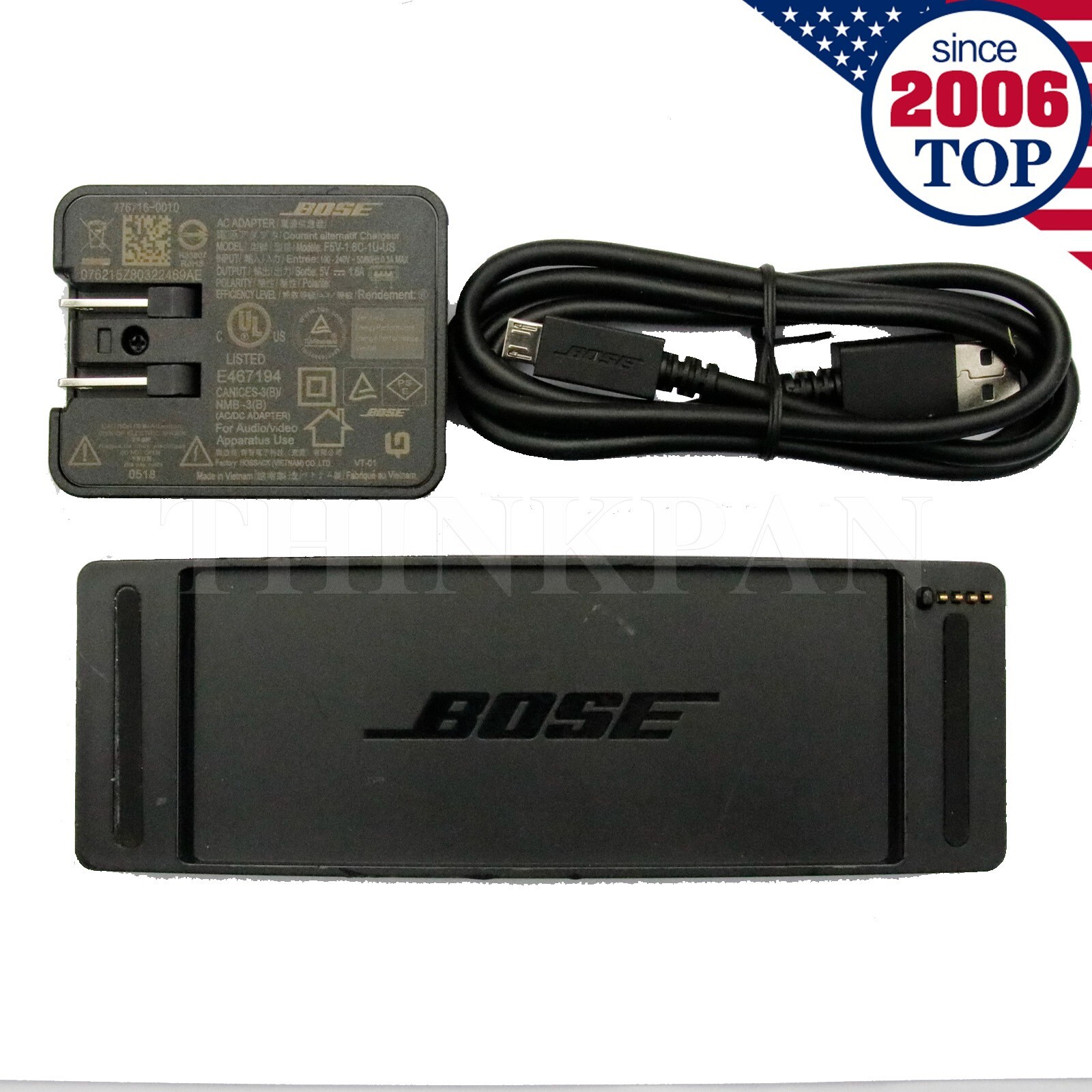 Bose SoundLink Mini II BLACK Charging Cradle 416912&Adapter 5V 1.6A