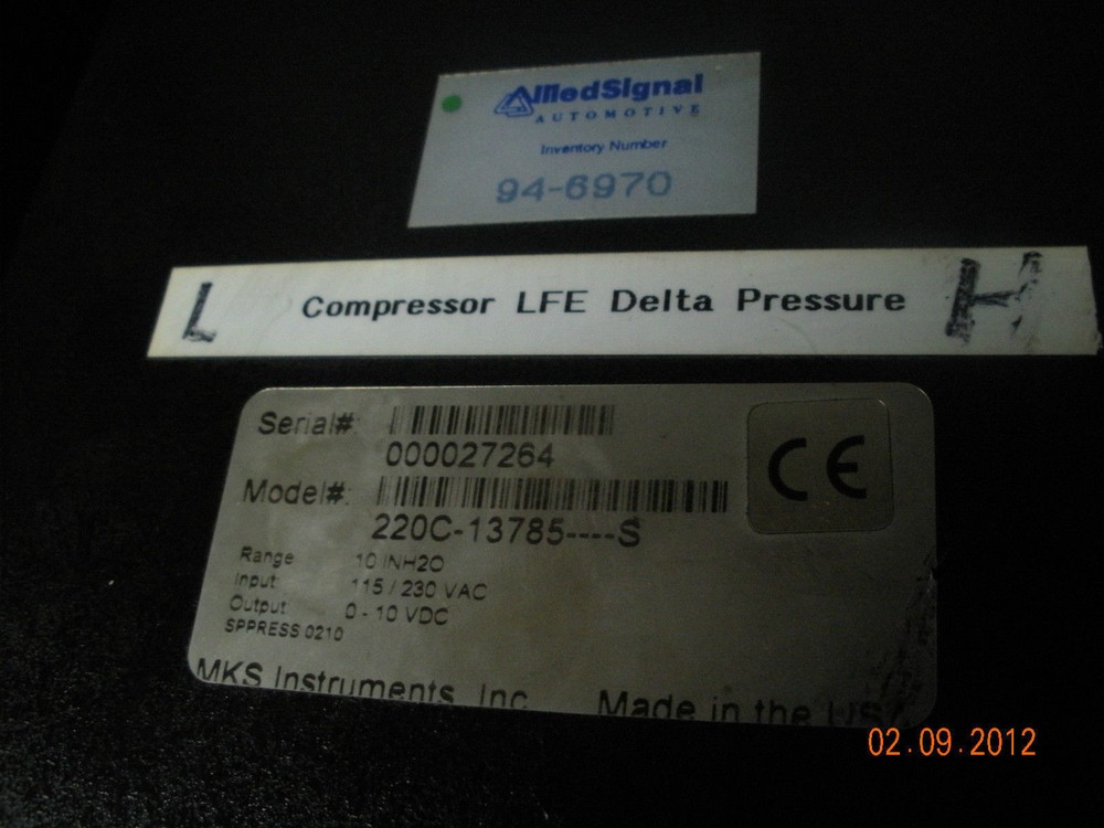 MKS Baratron 220C-13785----S Differential Capacitance Manometer