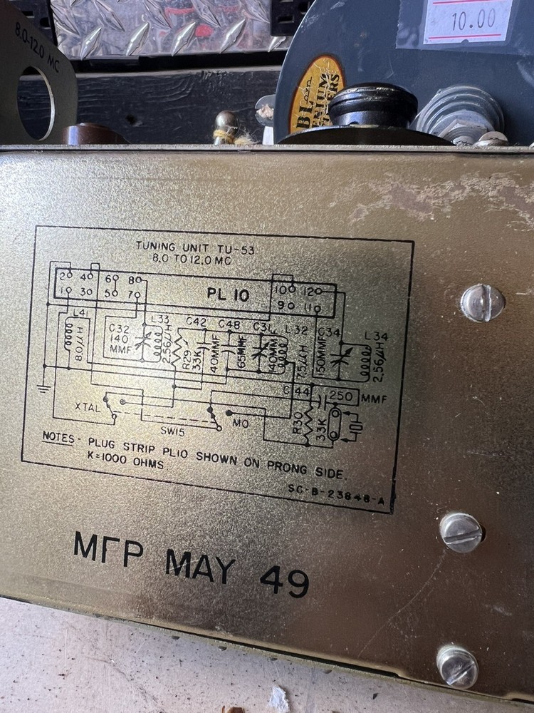 BC-610 TU-53 HF Radio Transmitter Tuning Unit TU 52 BC610 Ham WWII Surplus