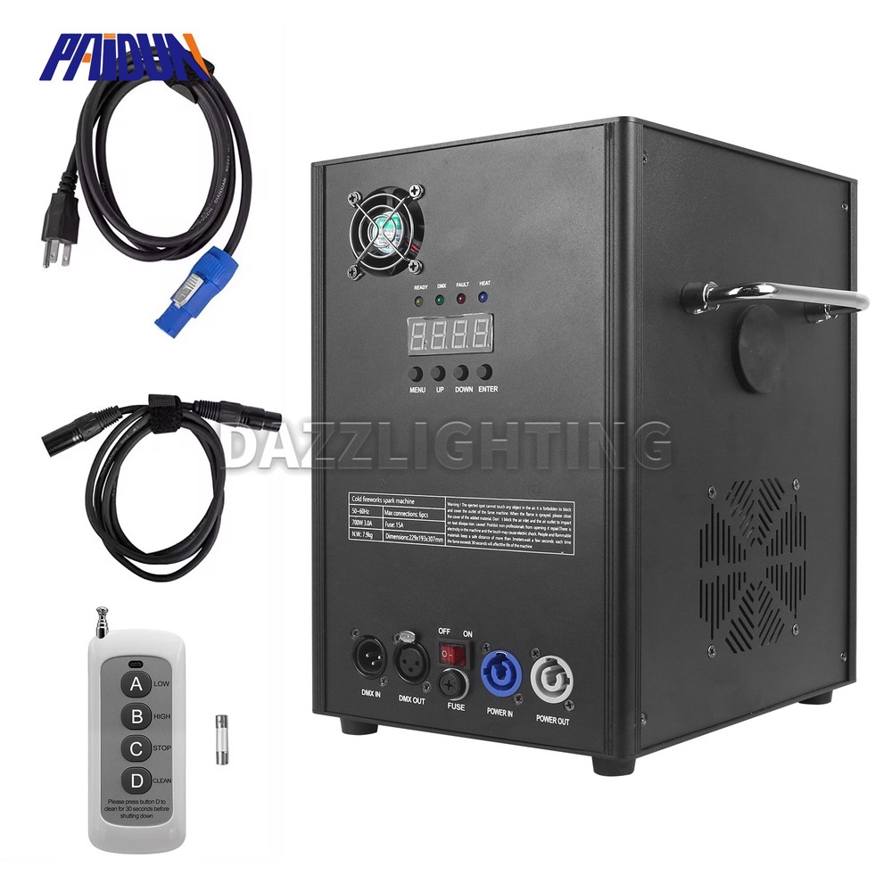 PAIDUN 750W/850W Cold Spark Machine Firework Stage Effect Flight Case Optional