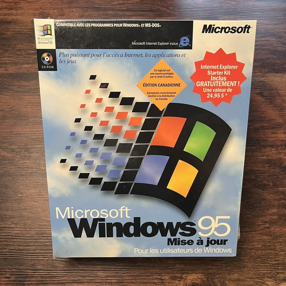 Microsoft Windows 95 Update French Version Sealed