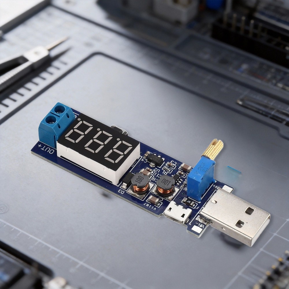 USB Boost Power Regulator Module 5V Input Adjustable Voltage Output Desktop