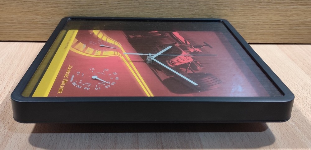 JOHNNIE WALKER SCOTCH WHISKY ADVERTISIGN PLASTIC WALL CLOCK