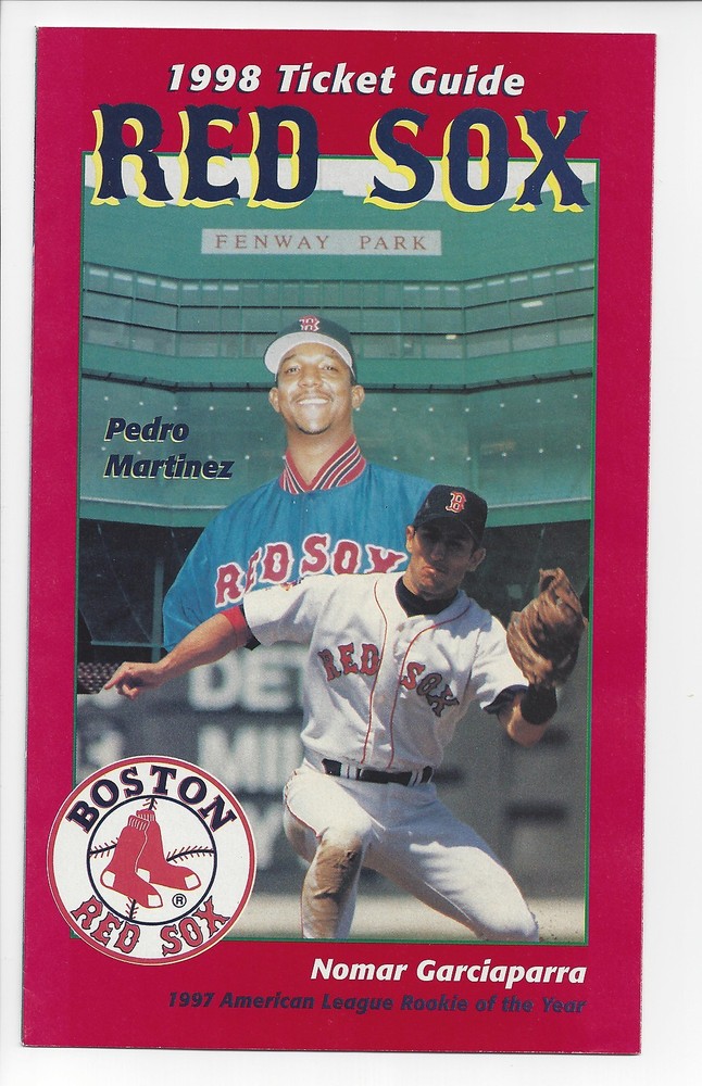 1998 Red Sox Ticket Guide with Pedro Martinez