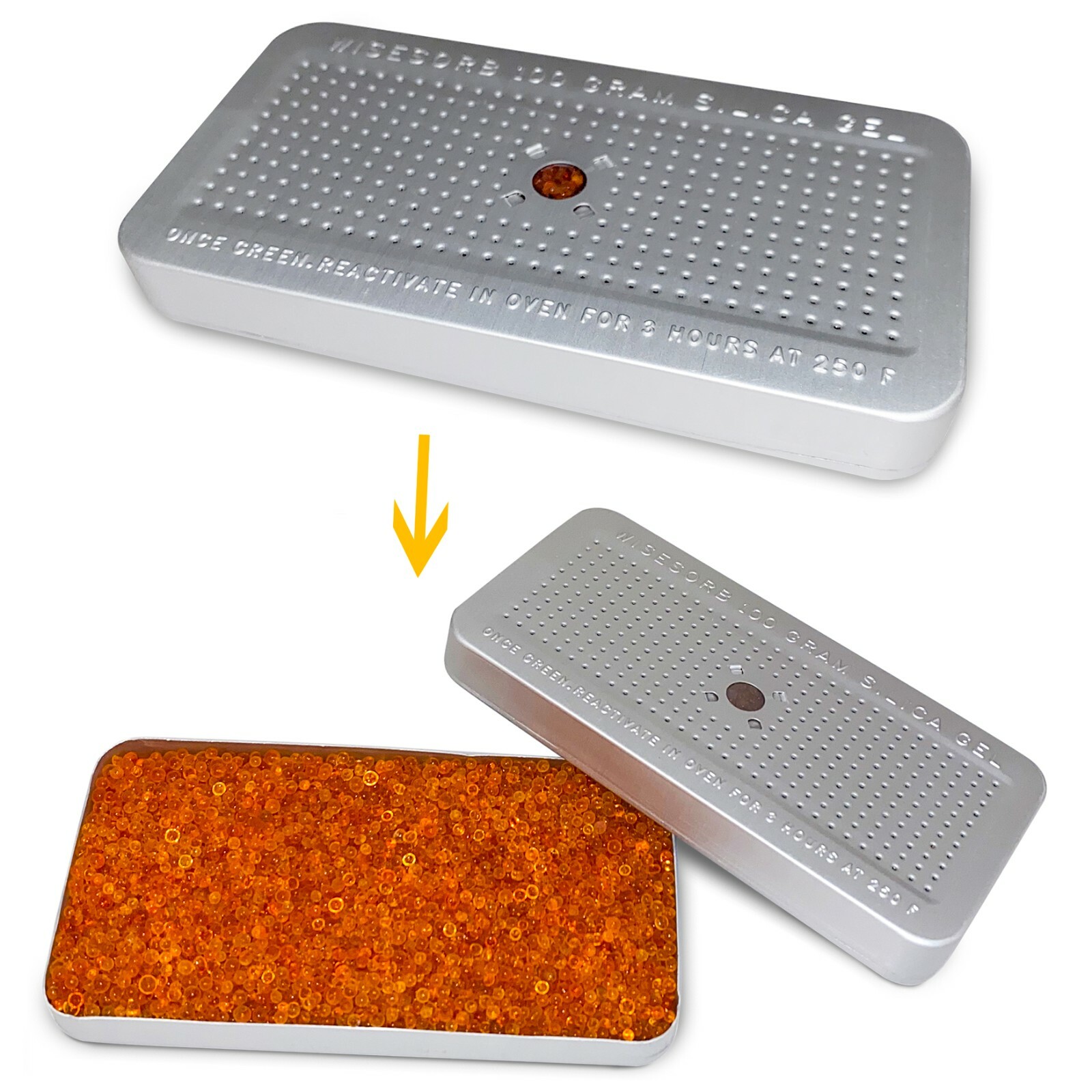 100 Gram Silica Gel Canister Reusable Desiccant Dehumidifier 1 Pack