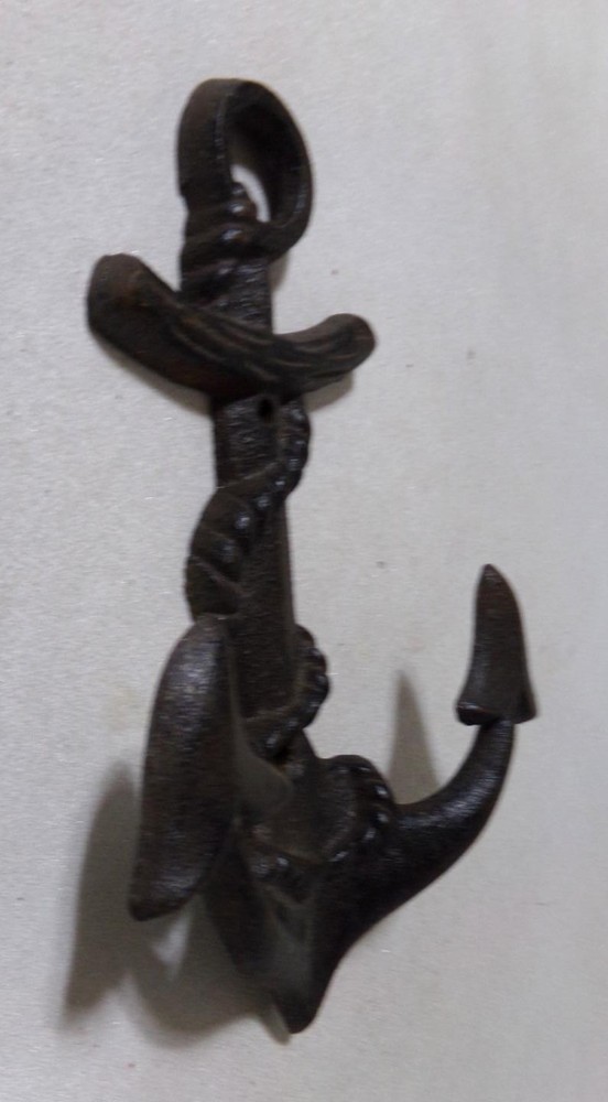 Cast Iron Anchor Coat Hook Rack