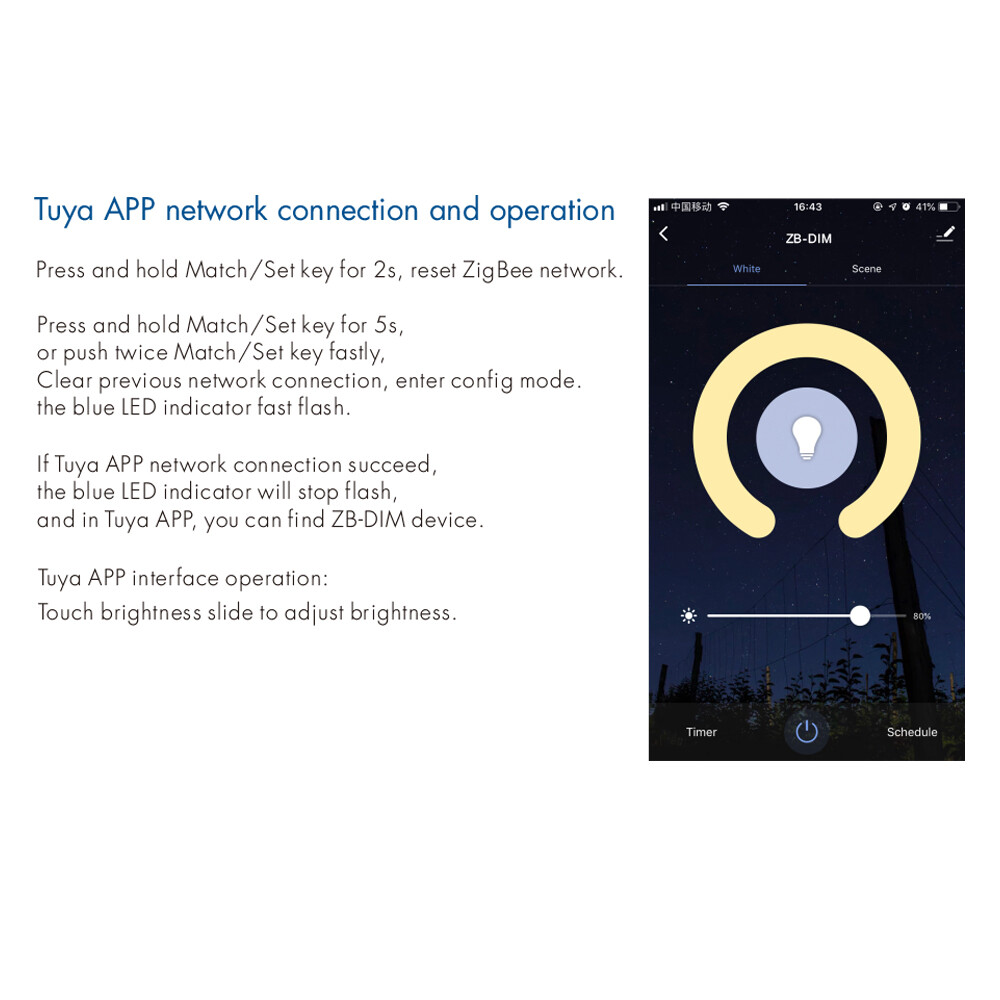 1-4Pack Zigbee 0-10V AC LED Dimmer Switch Module Wireless Remote Control fr Lamp
