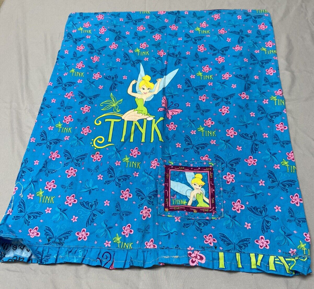 Tinkerbell Handmade Pillowcase Double Sided With Ruffle