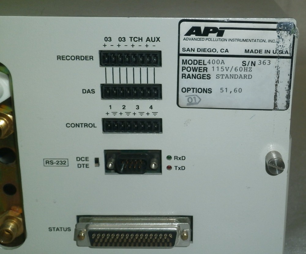 Teledyne (API) 400A Photometric O3 Analyzer Model 400A