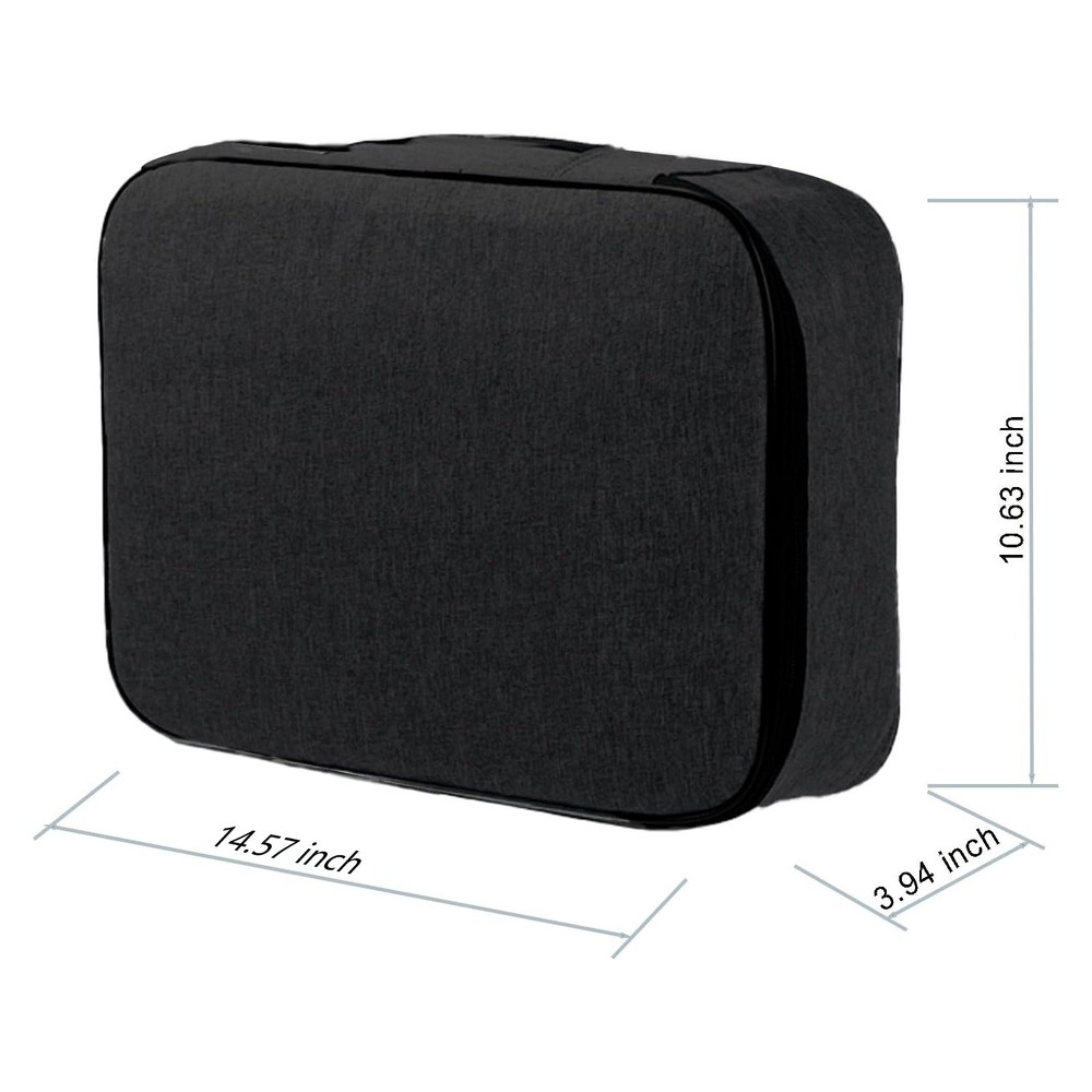 3-Layer Fireproof Document Box with Lock File Storage Box Waterproof Safe Bag US
