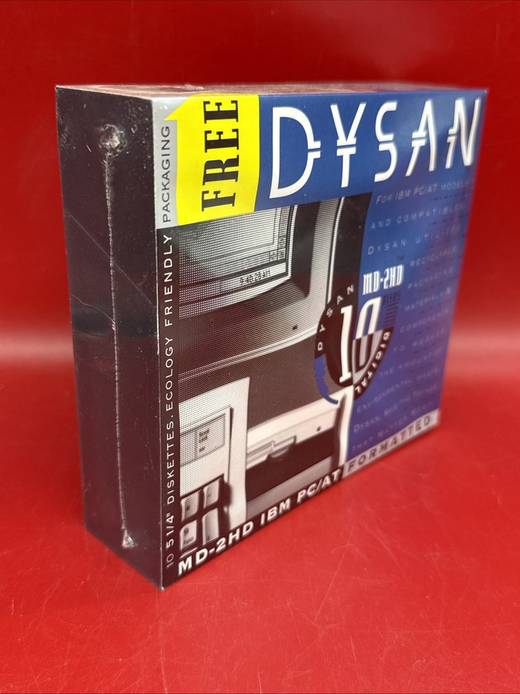 Dysan Digital MD-2HD IBM formatted 5.25" Diskettes 10 Pack Computer Discs NEW
