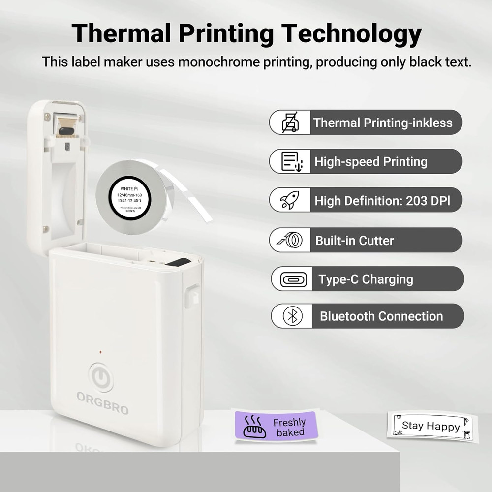 Label Maker Machine with Tape, X1 Portable Bluetooth Mini Label Printer, Support