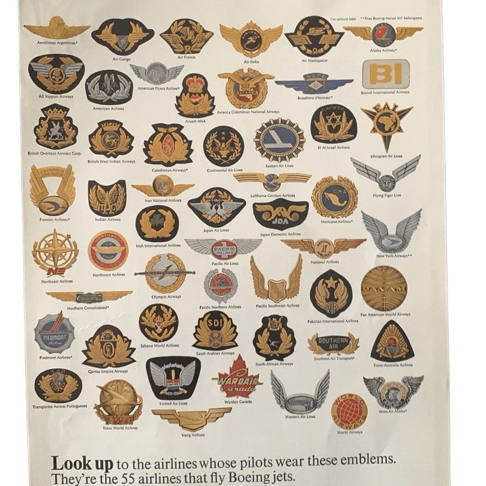 Vintage 1966 Boeing 50th Anniversary Ad Advertisement