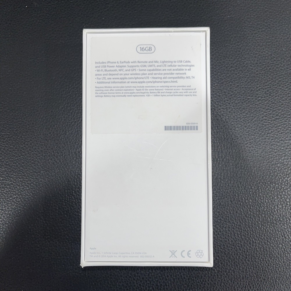 iPhone 6 Empty Box Only Apple 16GB Space Gray Inserts and Papers EMPTY