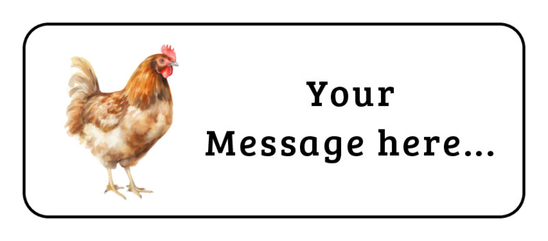 30 personalized chicken egg carton labels stickers tags
